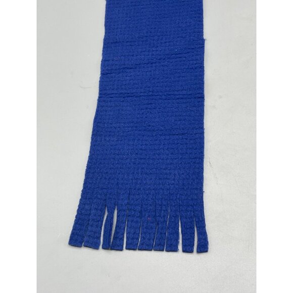 handmade fleece scarf blue soft winter 60x5.5"" READ new - Picture 3 of 5
